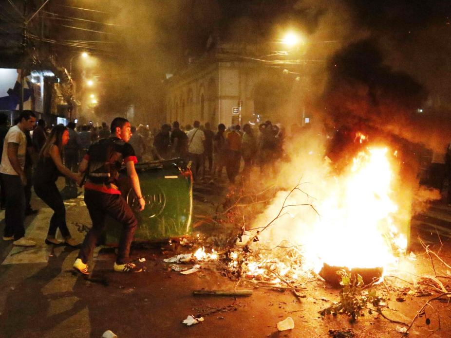 Violência no Paraguai. Foto: Lusa