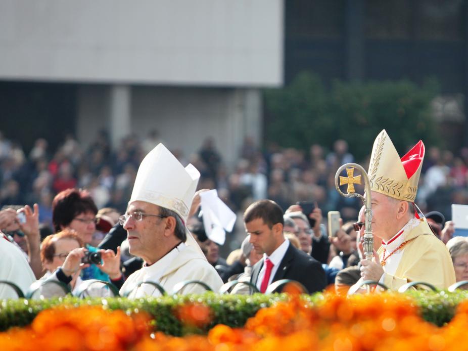 Cardeal Pietro Parolin e D. António Marto. Foto: Santuário de Fátima