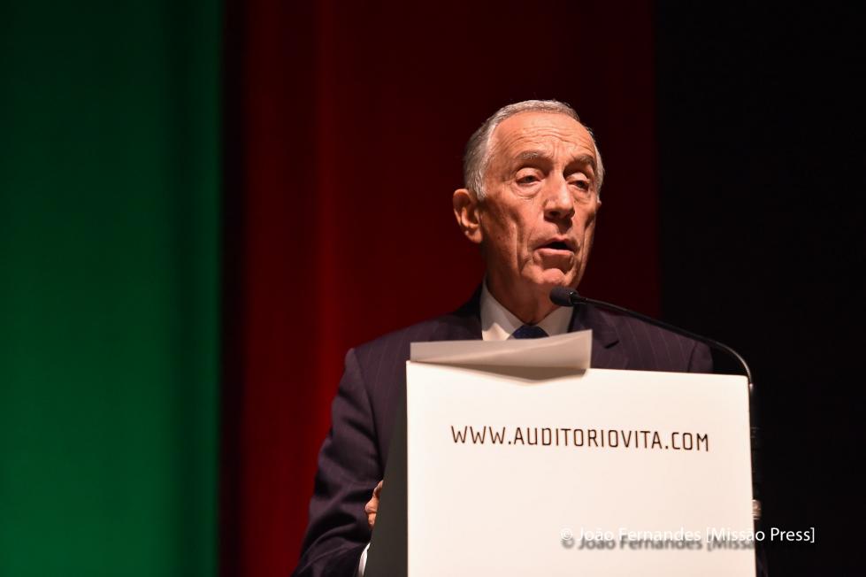 Foto: João Fernandes/Missão Press - Marcelo Rebelo de Sousa no I Fórum Missionário de Braga