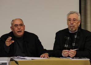 Agência ECCLESIA/PR - Cónego António Salvador Santos e padre Elísio Assunção