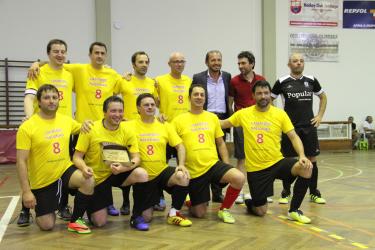 Foto: Agência Ecclesia/CB Equipa de futsal de Viana do Castelo e presidente da CM do Santiago de Cacém