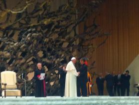 Papa Francisco com o vigário-geral dos Paulistas