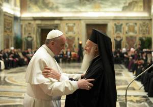 Foto: Bartolomeu I com o Papa Francisco