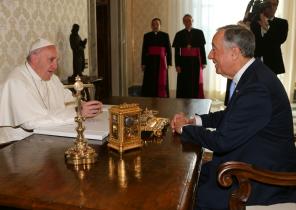 Lusa, Presidente da República com o Papa Francisco, no Vaticano