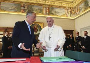 Lusa, Presidente da República com o Papa Francisco, no Vaticano
