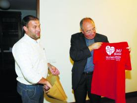 DR/Alberto Gonçalves com o arcebispo de Braga, D. Jorge Ortiga