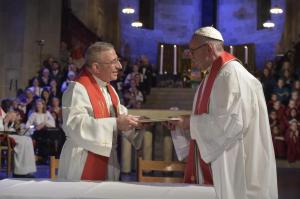 Foto Lusa - Papa Francisco com o presidente da Federação Luterana Mundial, bispo Munib A. Younan 